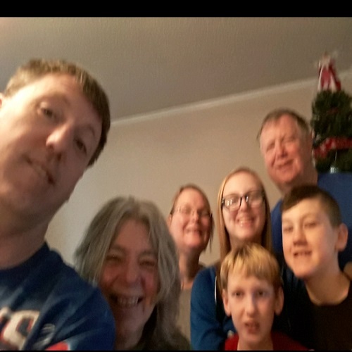 Rich J White, Loretta, son Richard J R and wife Hope, and grandkids Elizabeth, Simon and Jonathan